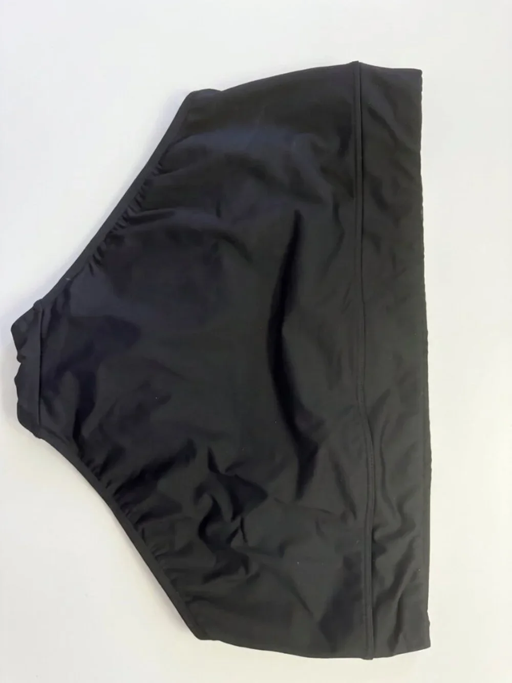 Lands' End High-Waisted Full-Coverage Swim Bikini Bottom Black 18W Like New